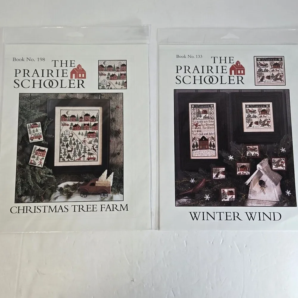 Prairie Schooler Cross Stitch Patterns 198 Christmas Tree Farm 133 Winter Wind